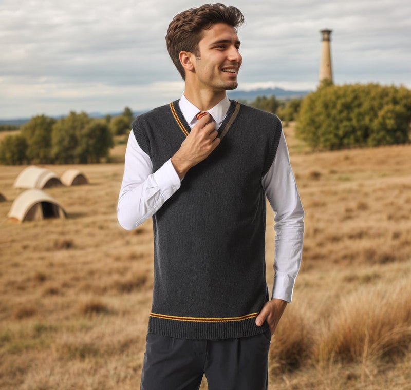 GOLDSTITCH Cosplay Costumes Mens Womens Fall and Winter Sweater Cardigan Vest Waistcoat - Image 5